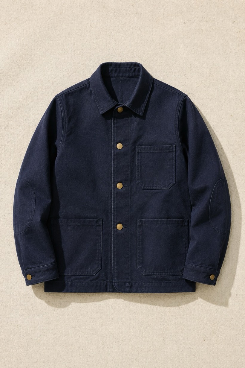 Chore Jacket Canvas 340, 340 g/m² cloth, laid flat