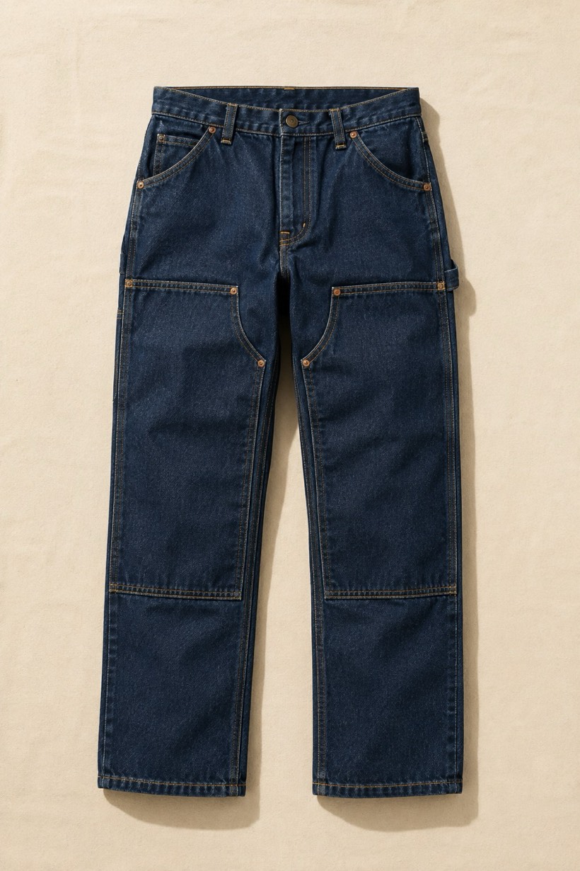 Denim Work Jean 12 oz Pre-Shrunk, 407 g/m² cloth, laid flat