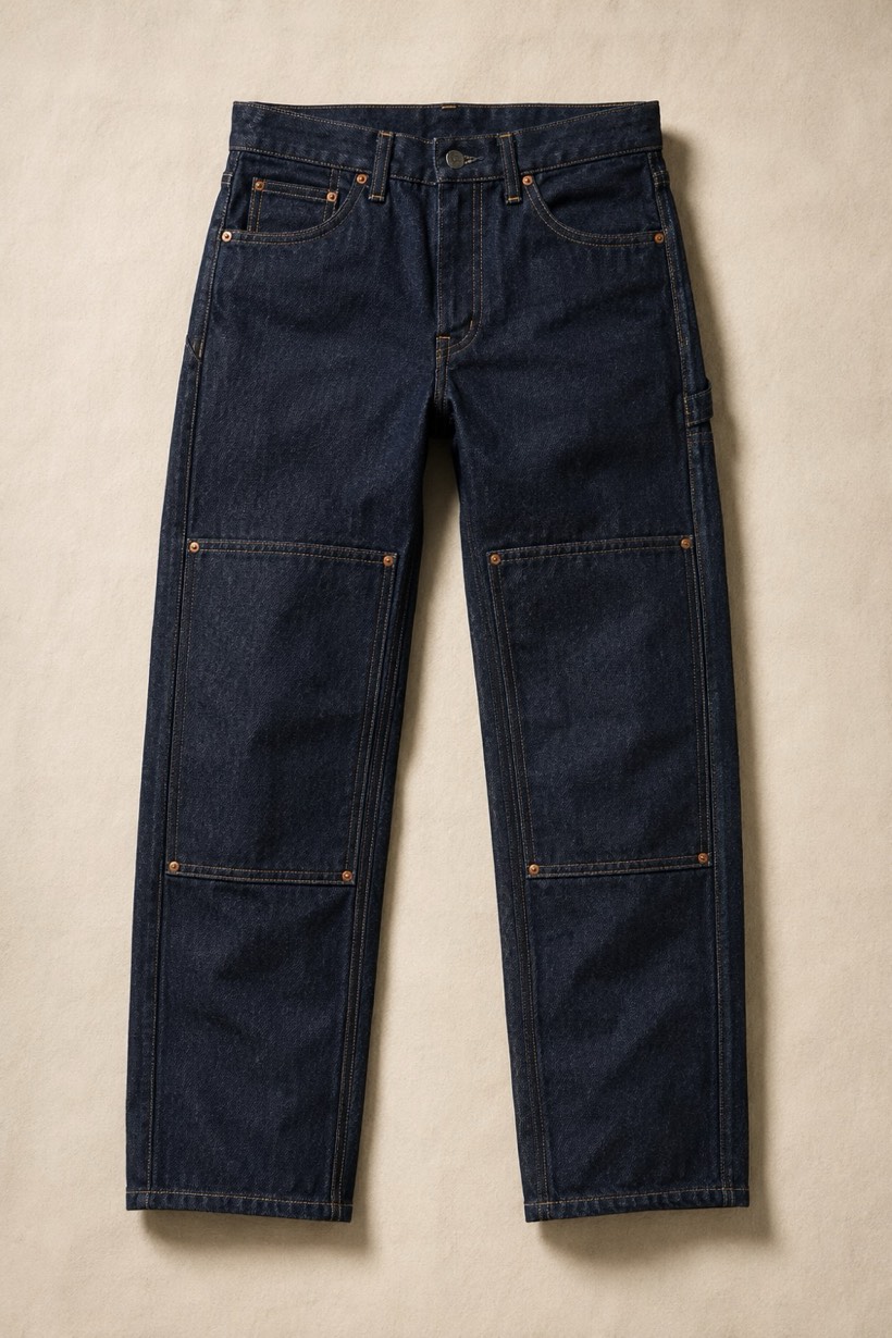 Denim Work Jean 14 oz, 475 g/m² cloth, laid flat