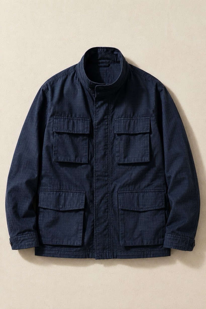 Field Jacket Ripstop 260, 260 g/m² cloth, laid flat
