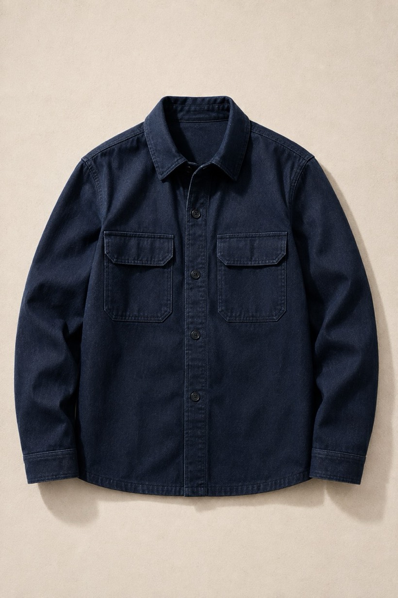 Overshirt Twill 280, 280 g/m² cloth, laid flat