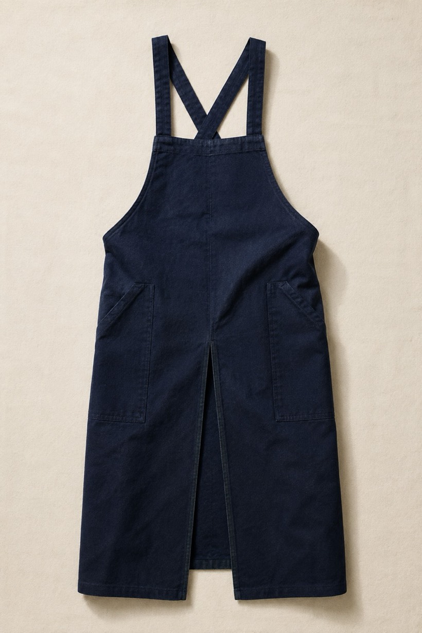 Split-Leg Apron, 340 g/m² cloth, laid flat